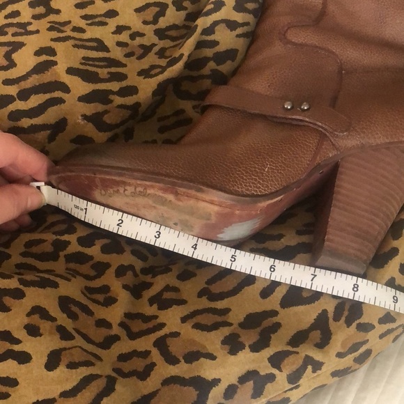 Sam Edelman size 8 brown/ cognac knee high brown stacked heel boots - Picture 10 of 16